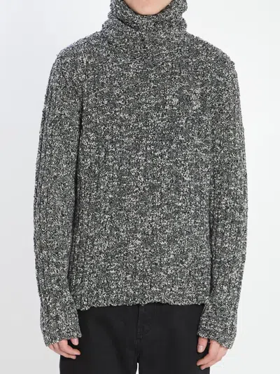 Dolce & Gabbana Turtleneck Pullover In Gray