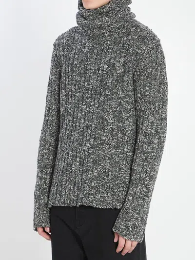 Dolce & Gabbana Turtleneck Pullover In Gray