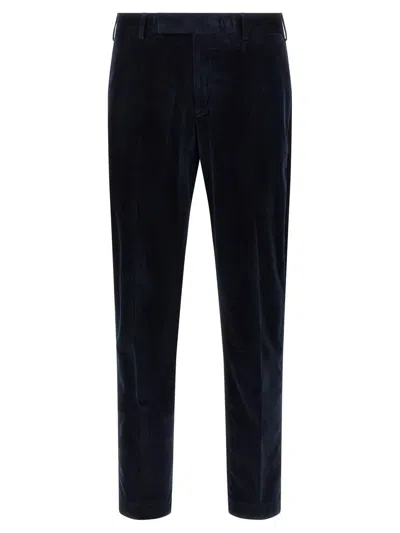 Pt Torino Pleat-front Corduroy Trousers In Blue