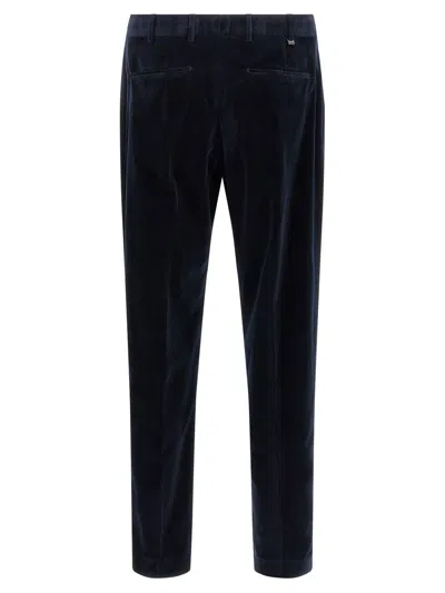 Pt Torino Pleat-front Corduroy Trousers In Blue