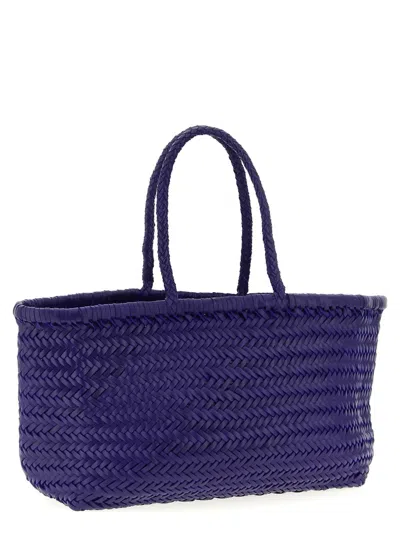 Dragon Diffusion Large Bamboo Triple Jump Chevron-weave Shoulder Bag In Purple