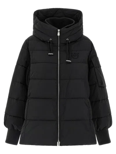 Pinko Contemporary Padded Coat With Horizontal Quilting In Multi