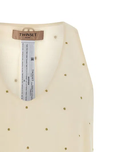 Twinset Embellished Tank Top In Multi