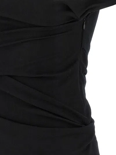 Entire Studios Flap Draped Short-sleeve Top In Black