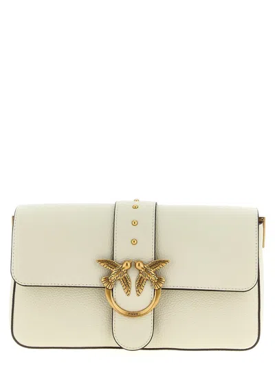 Pinko Love One Classic Slouchy Clutch In White