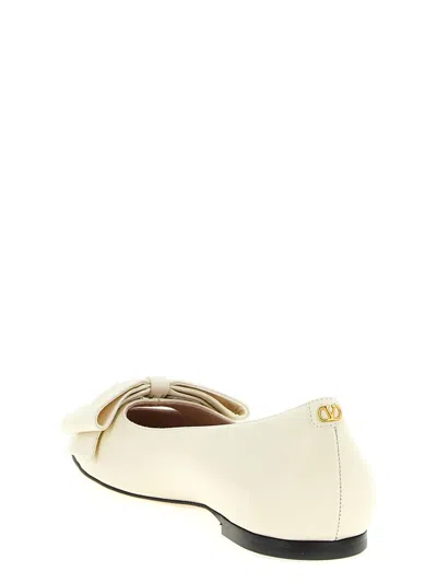Valentino Leather Ballerinas Featuring Bow Detail In Yellow