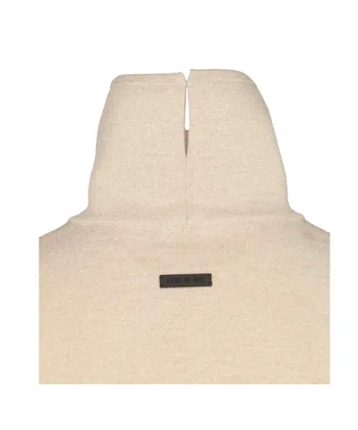 Fear Of God Turtleneck Sweater In Beige Virgin Wool Dropped Shoulders In Neutral