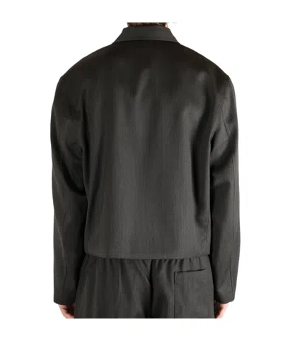 Our Legacy Virgin Wool Layering Jacket In Black