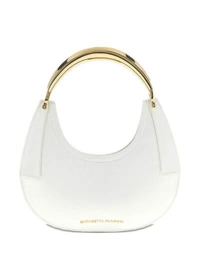 Elisabetta Franchi Logo-plaque Shoulder Bag In White
