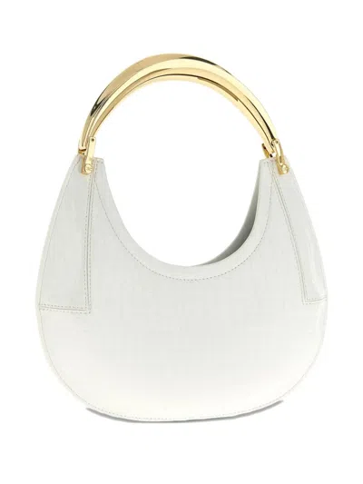 Elisabetta Franchi Logo-plaque Shoulder Bag In White