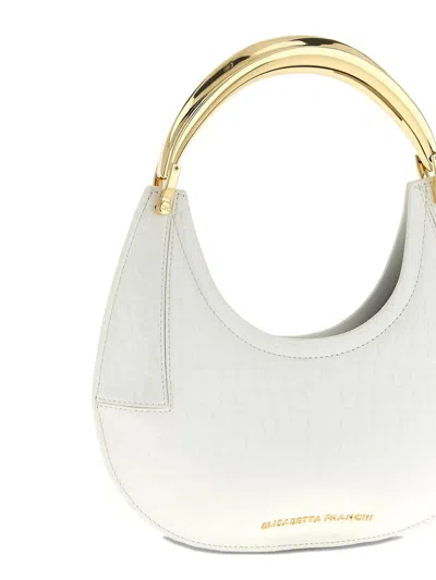 Elisabetta Franchi Logo-plaque Shoulder Bag In White