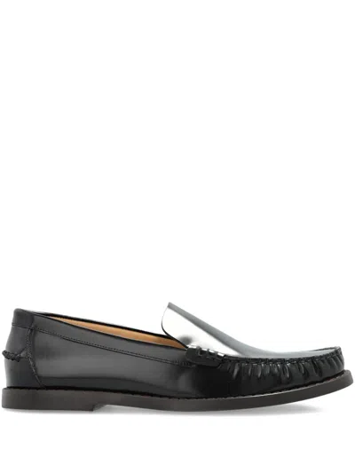 Odissi Leather Slip-on Loafers In Multi