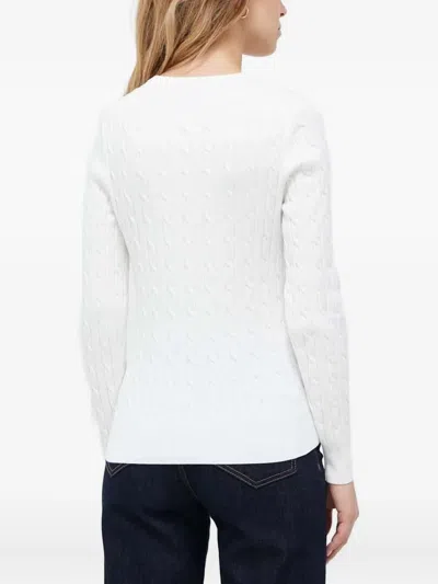 粗绞花针织V领毛衣