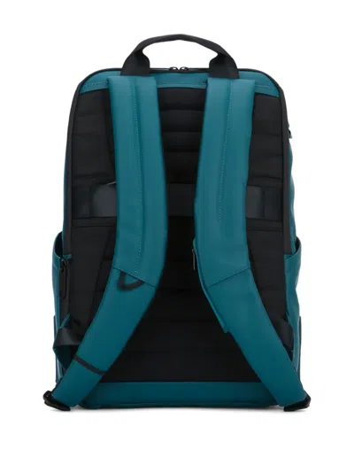 Piquadro Backpack Adjustable Straps Front Pocket In Blue