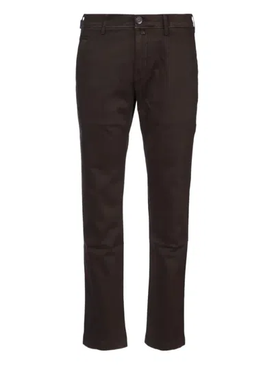 Jacob Cohen Button-fastening Trousers In Brown