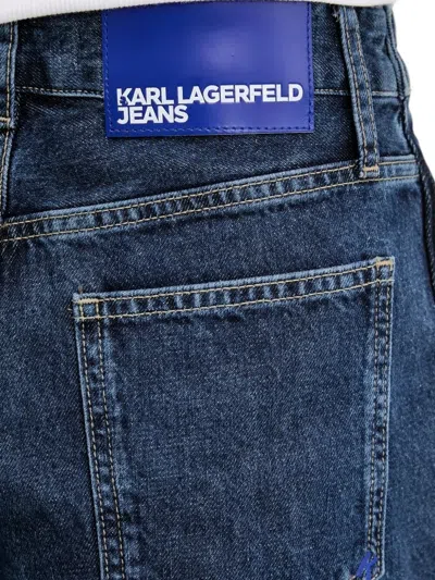 Karl Lagerfeld Jeans Woman Denim Shorts Blue Size M Organic Cotton In Blue