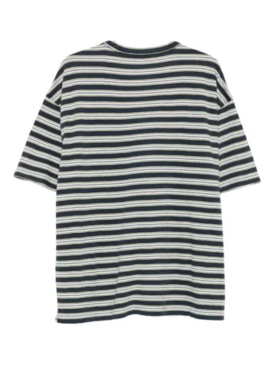 Ymc You Must Create Ymc Striped Cotton-knit T-shirt In Gray