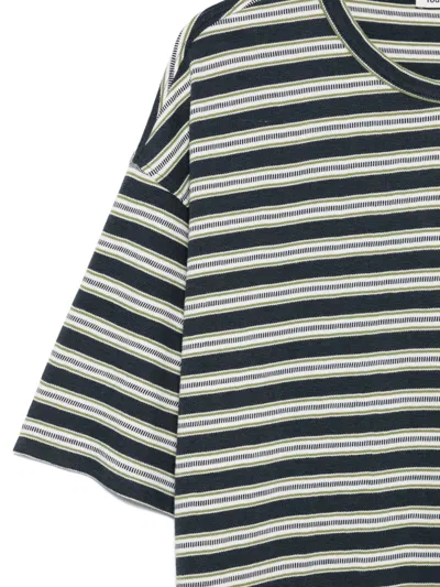 Ymc You Must Create Ymc Striped Cotton-knit T-shirt In Gray