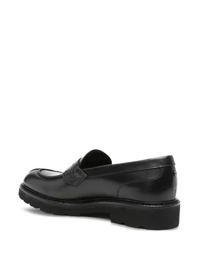 Canali College Smooth Loafers In Black