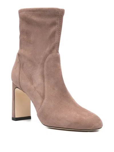 Stuart Weitzman 90mm Block-heel Ankle Boots In Neutral