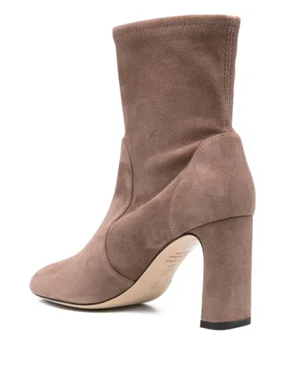 Stuart Weitzman 90mm Block-heel Ankle Boots In Neutral