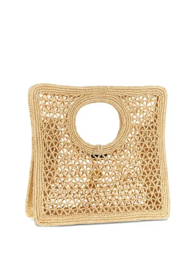 Jacquemus The Spiaggia Small Square Bag In Natural In Neutral