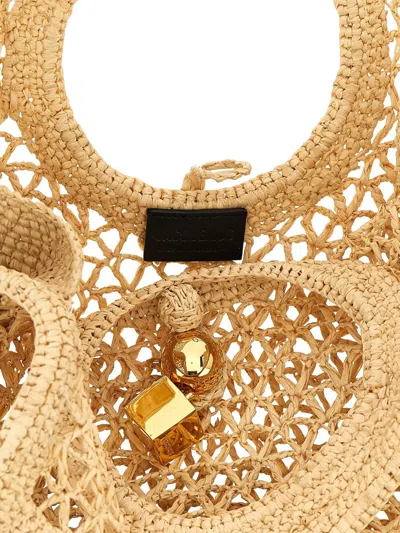 Jacquemus The Spiaggia Small Square Bag In Natural In Neutral