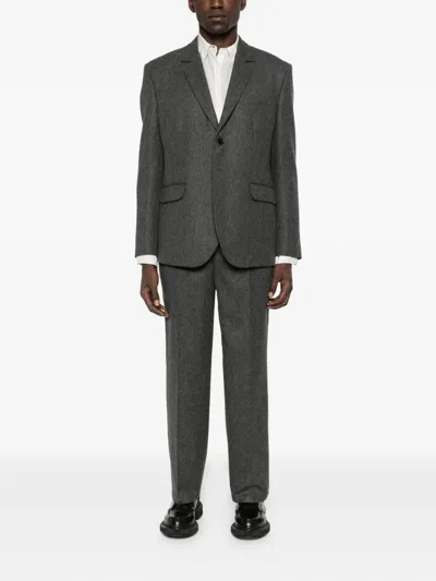 Noyoco Two-button Notched Jacket In Gray