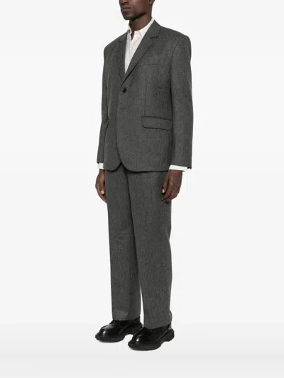 Noyoco Two-button Notched Jacket In Gray