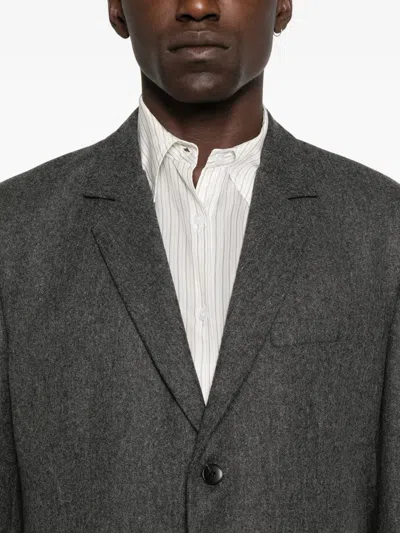 Noyoco Two-button Notched Jacket In Gray