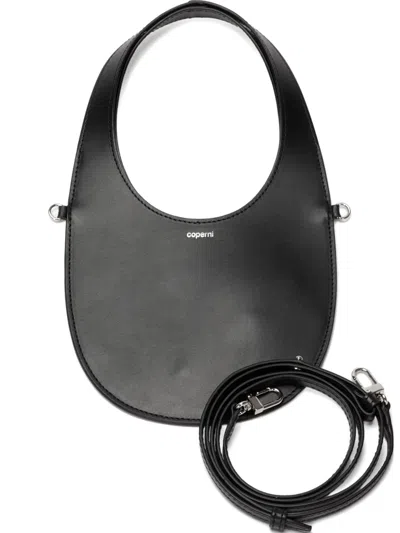 Coperni Curved Mini Tote Detachable Strap In Black