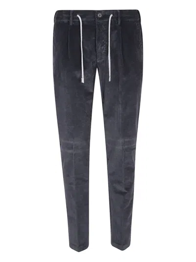 Eleventy Trousers With Drawstring Waist And Pockets In Blue