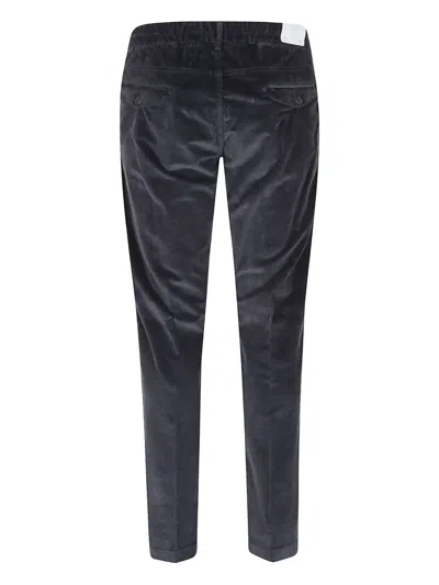 Eleventy Trousers With Drawstring Waist And Pockets In Blue