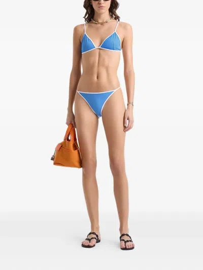 Sporty And Rich Kate Bikini Bottom In Blue