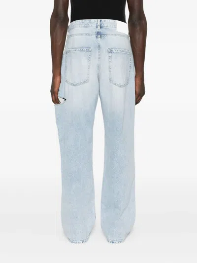 Icon Denim Scott Distressed-effect Straight-leg Jeans In Blue