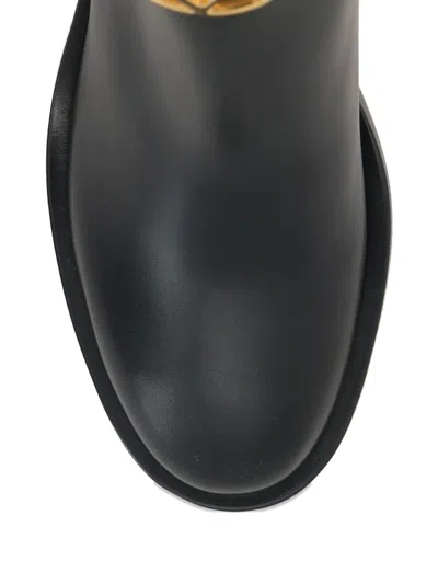 Valentino Garavani Valentino Vlogo 75 Leather Bootie In Black