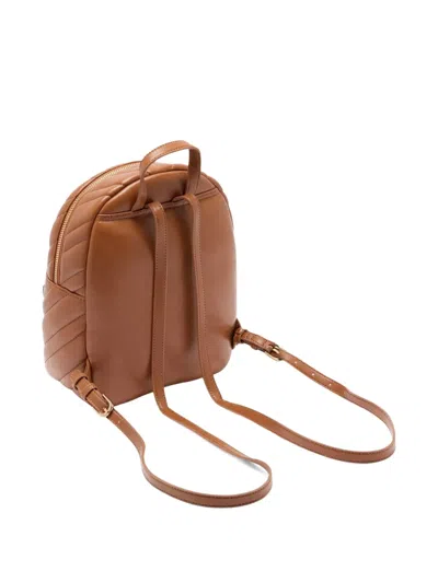 Liu •jo Versatile Quilted Backpack Featuring Multiple Pockets In Brown