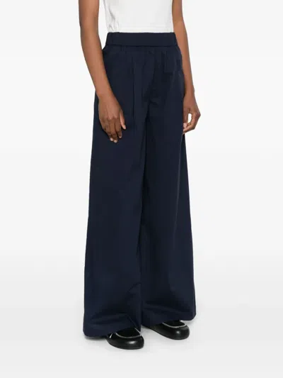 Patrizia Pepe Cotton Trousers In Blue