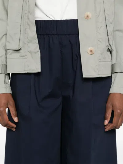 Patrizia Pepe Cotton Trousers In Blue