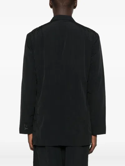 Y-3 Three-button Pocket Coat In Black