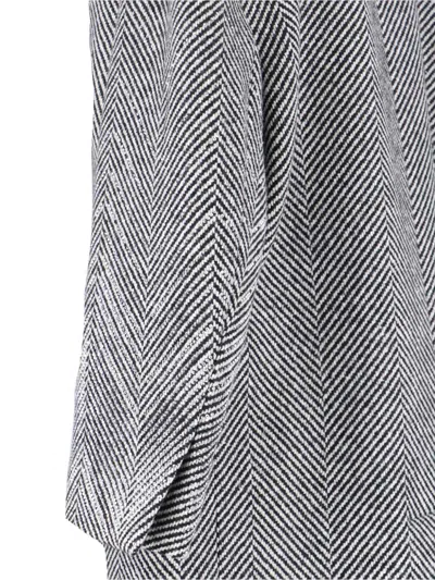 Ermanno Scervino Herringbone-pattern Button Coat In Gray