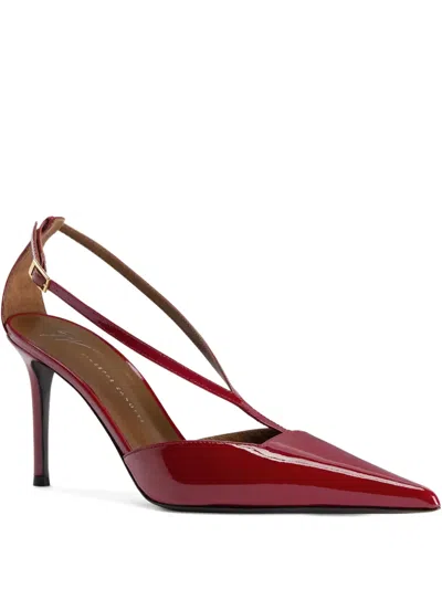 Giuseppe Zanotti Patent Leather Pointed-toe Pumps In Red