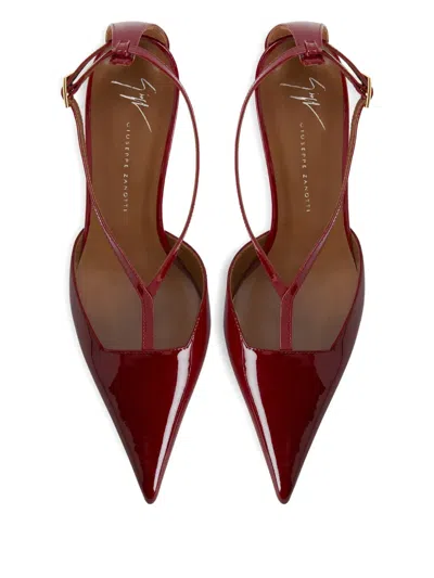 Giuseppe Zanotti Patent Leather Pointed-toe Pumps In Red