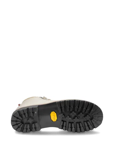 Sentier Nora Leather Lace-up Boots In White