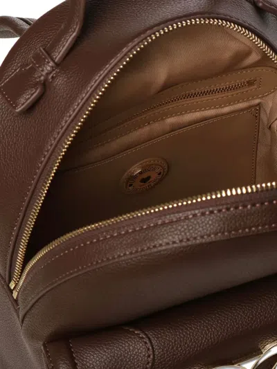 Love Moschino Backpack With Maxi Logo In Brown