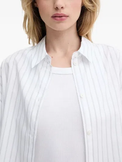 Samsoe & Samsoe Samarika Pinstripe Shirt In White