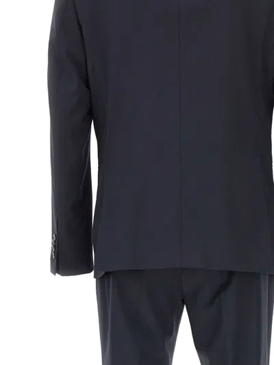 Manuel Ritz Notched-lapel Single-breasted Suit In Blue