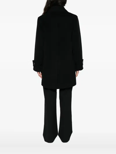 Joseph Buttoned Single-breasted Coat In Black