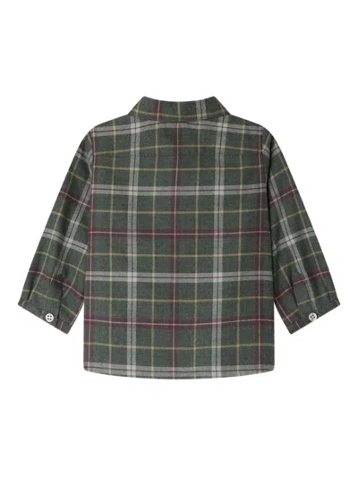 Bonpoint Checked Pocketed Shirt In Green