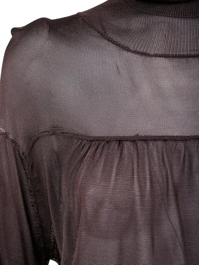 Aviu Viscose Turtle Neck Sweater In Brown